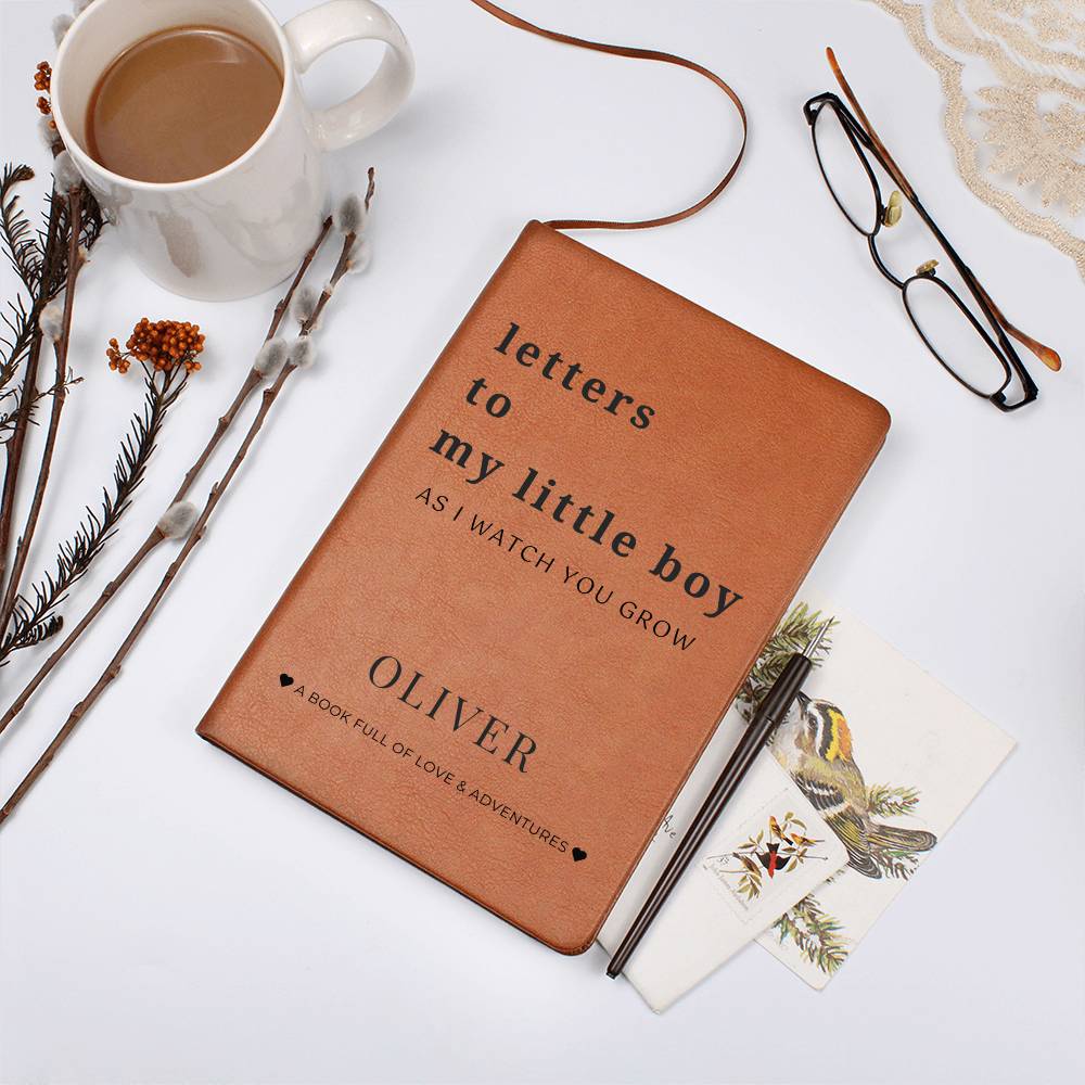 Custom Journal | Letters To My Little Boy As I Watch You Grow - Personalized Journal, Baby or Memory Book