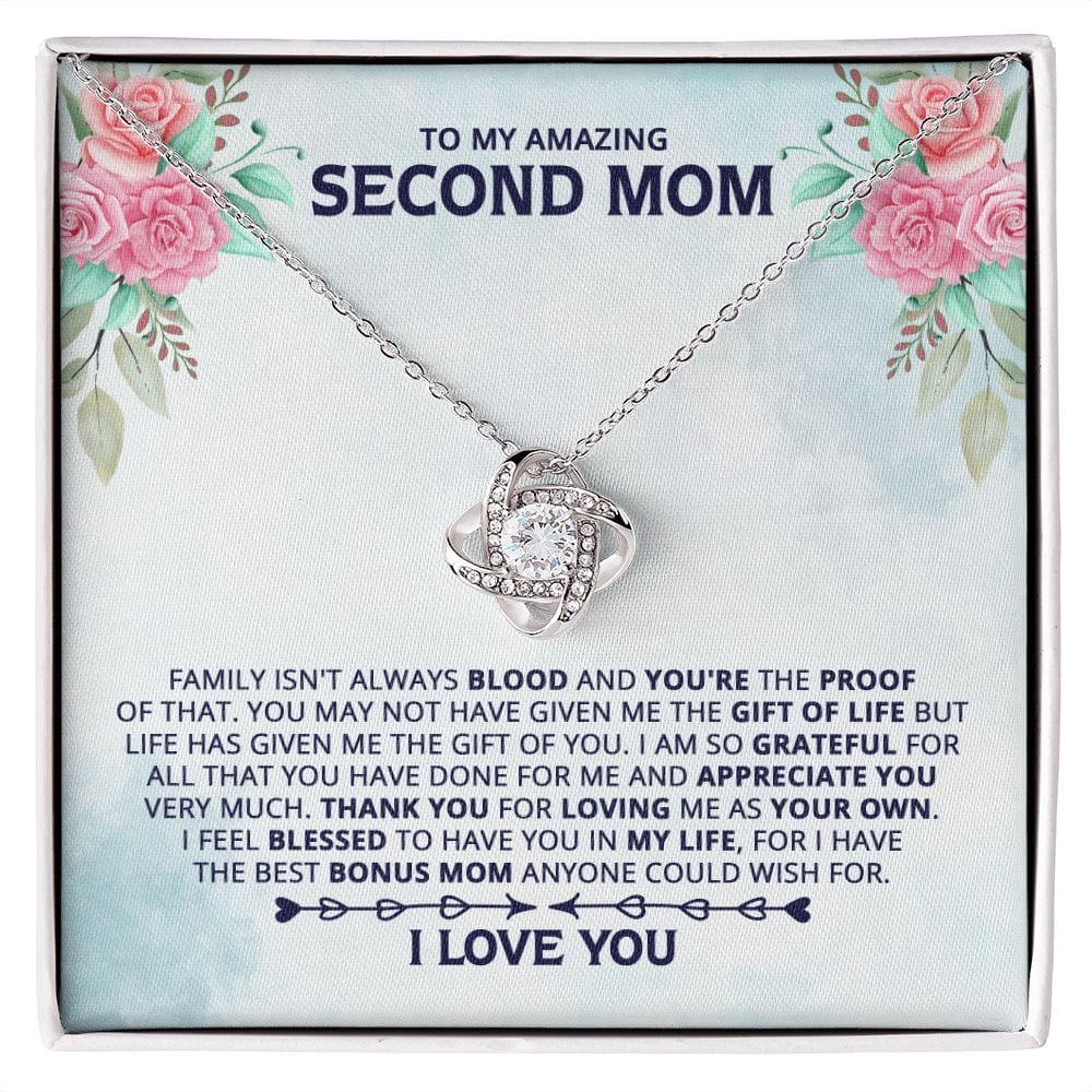 Gift for My Amazing Second Mom - Family Isn't Always Blood - Pink Rose