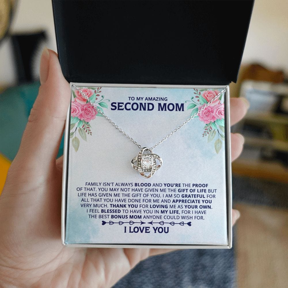 Gift for My Amazing Second Mom - Family Isn't Always Blood - Pink Rose