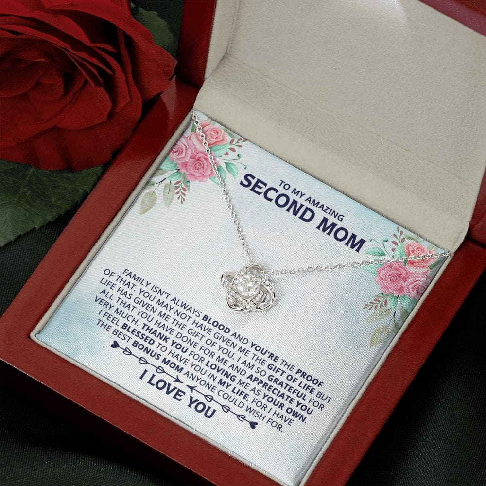 Gift for My Amazing Second Mom - Family Isn't Always Blood - Pink Rose