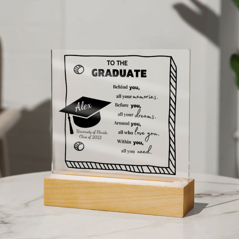 Personalized Graduation Gift - Custom Acrylic Sign for the Graduate