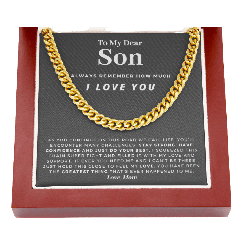 Son - Confident - Cuban Link Chain | Gift for Son from Mom