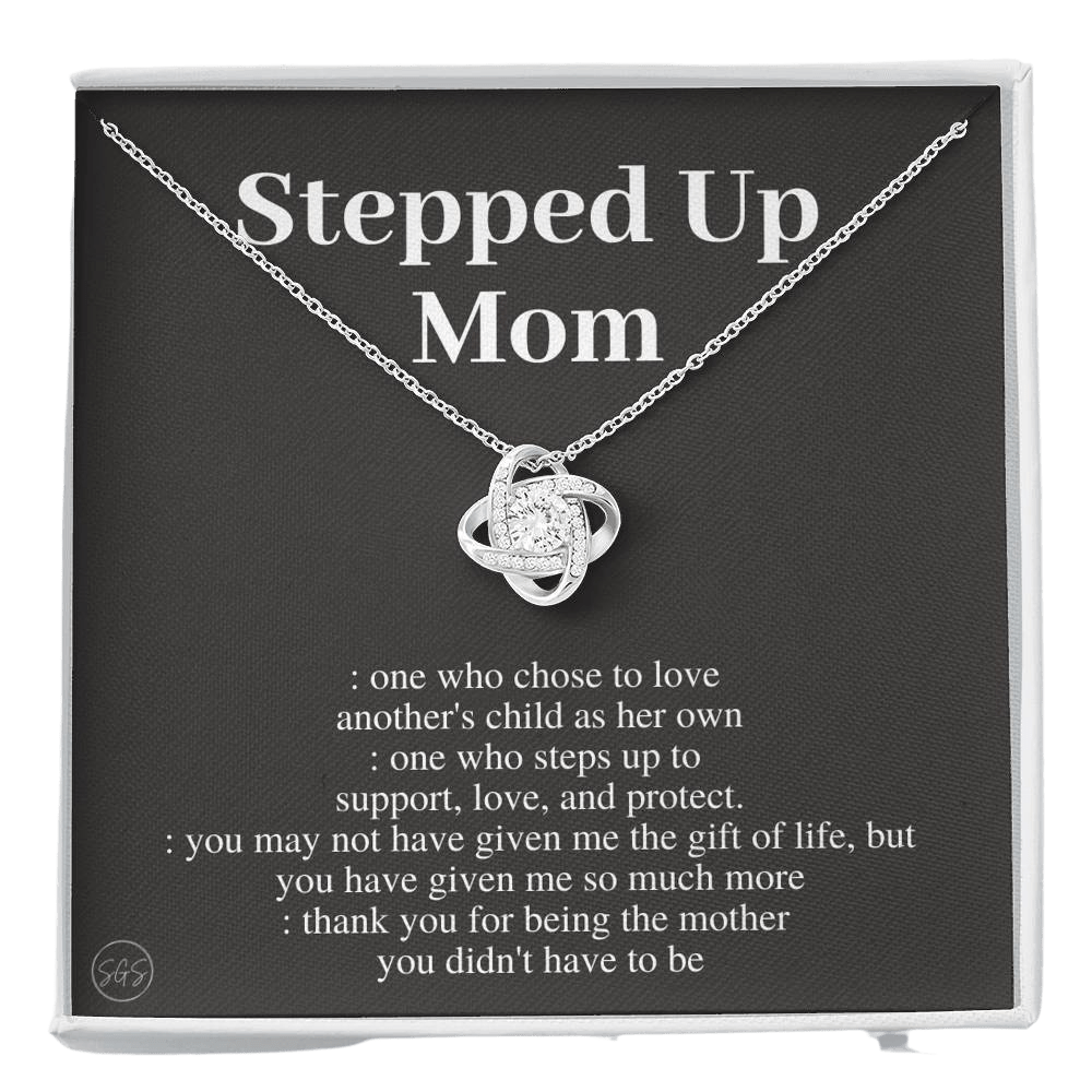 Stepped Up Mom | Gift for Stepmom, Bonus Mom, Stepmother, Mother's Day Present, Grandma, Second Mama, From Step Daughter Son, Christmas, Birthday, Foster 1105aK