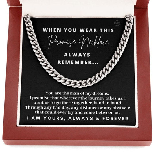Promise Necklace for Him | Romantic Gift for Boyfriend, Fiance or Husband