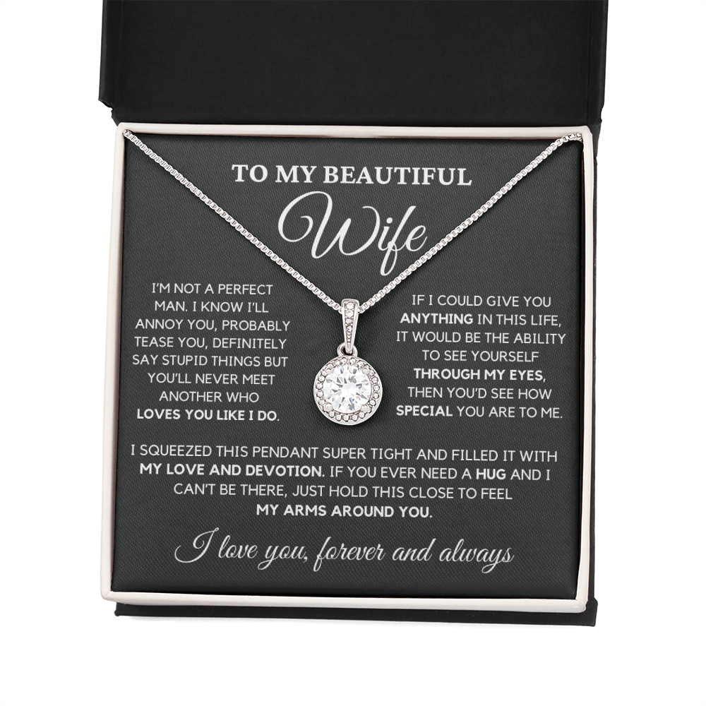 Romantic Gift for Wife - No One Loves You Like I Do - Eternal Hope Necklace
