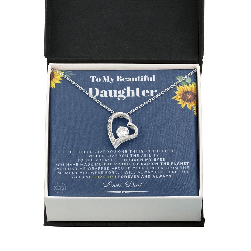 Daughter Gift (From Dad) | Father to Daughter Necklace, Birthday Gift To Daughter From Dad, Daughter Necklace, Proud Dad, Christmas Gift 04