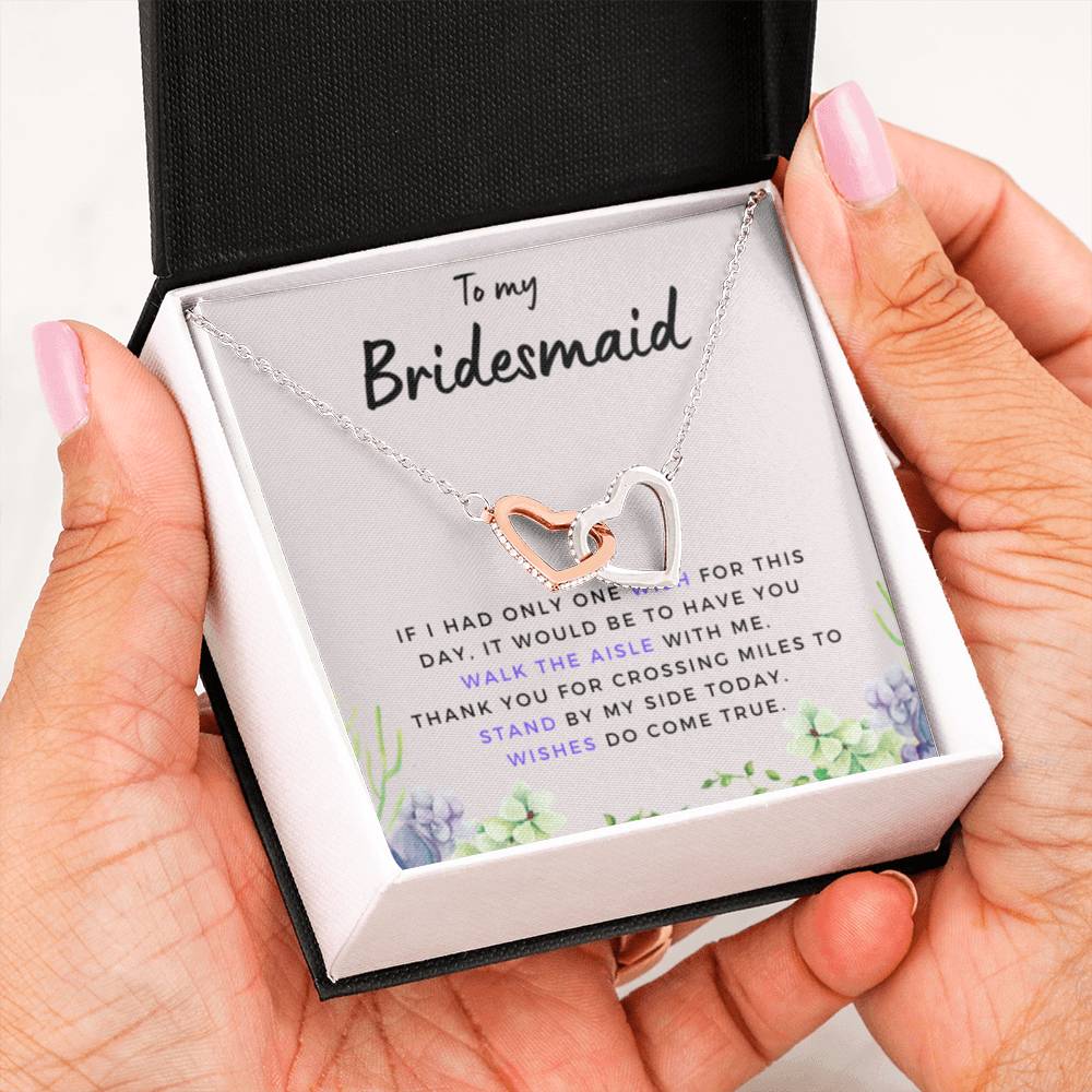 BridesmaidWishesDoComeTrue Hearts Necklace