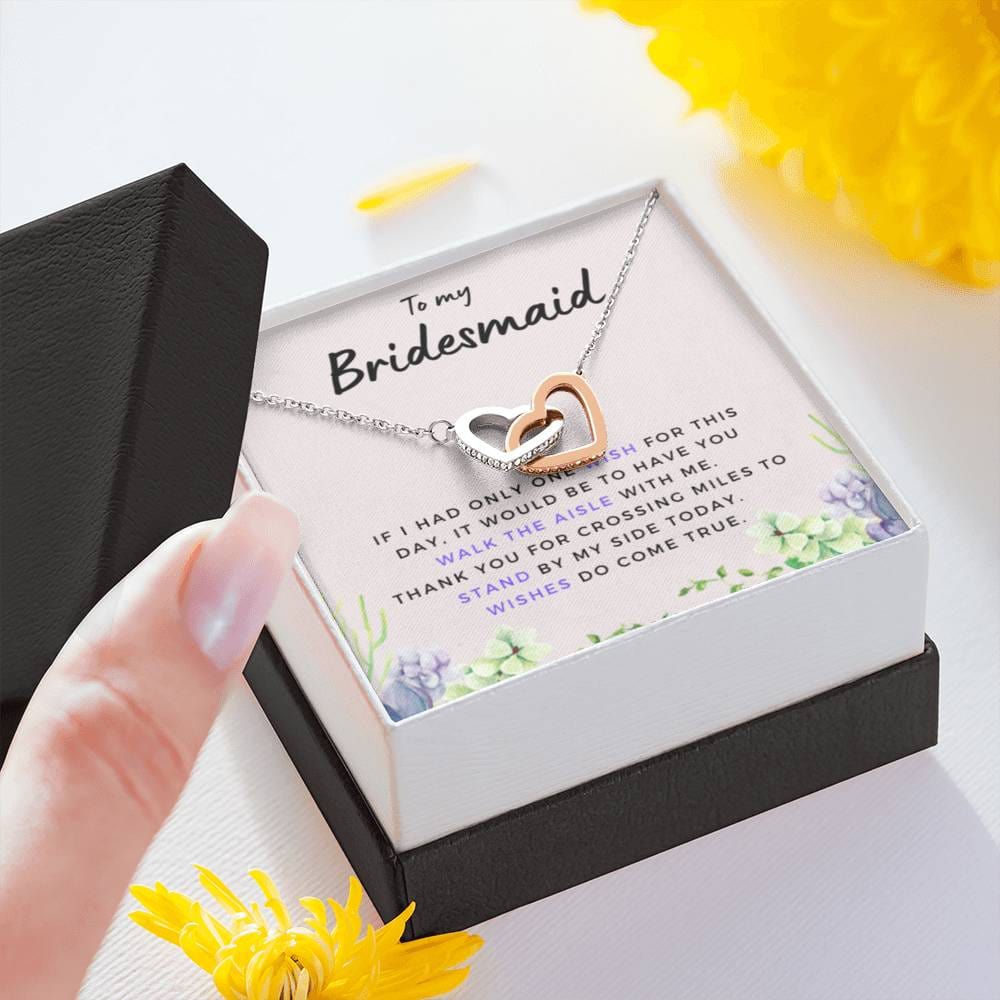 BridesmaidWishesDoComeTrue Hearts Necklace