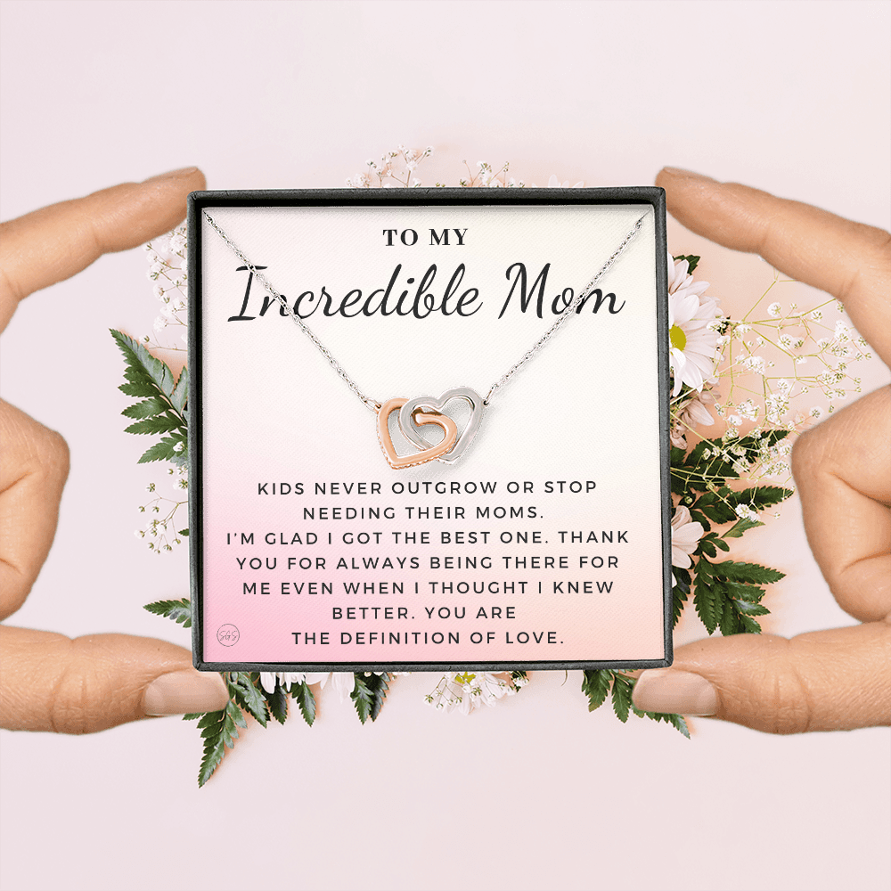 For An Incredible Mom | Gift for Mom, Christmas Gift, Mother's Day Necklace, From Daughter, Gift for New Mom, Pregnant Sister Gift 1112bHA