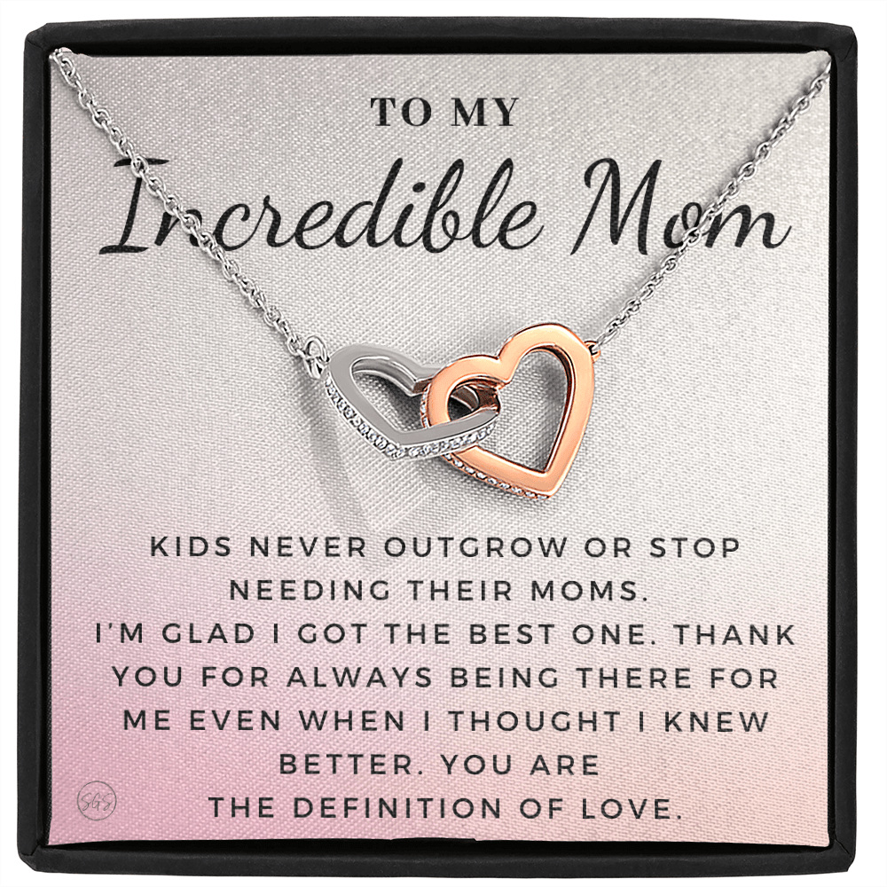 For An Incredible Mom | Gift for Mom, Christmas Gift, Mother's Day Necklace, From Daughter, Gift for New Mom, Pregnant Sister Gift 1112bHA