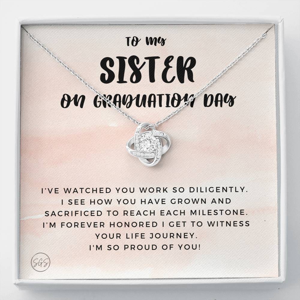 Sister Graduation 0705G Necklace Love Knot