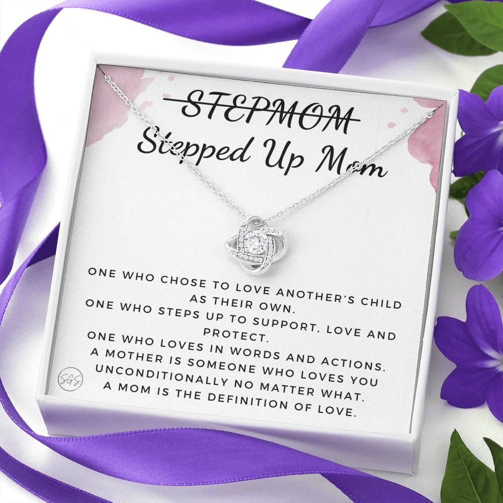 Stepped Up Mom | Stuff Gina Says, Gift for Stepmom, Bonus Mom, Foster, Adopted Mother, Grandma, Second Mama, From Step Daughter Son, Christmas Birthday 1026f