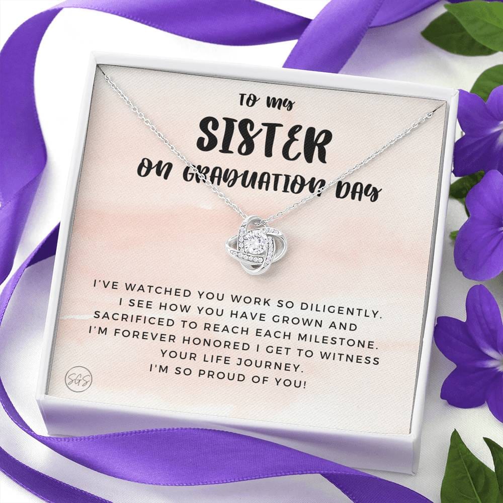 Sister Graduation 0705G Necklace Love Knot