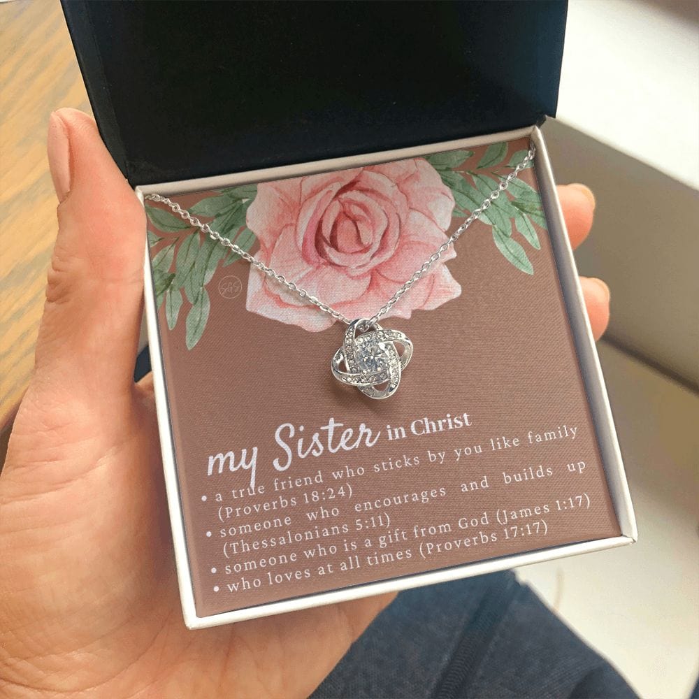 Sister in Christ Gift | Love Knot Necklace