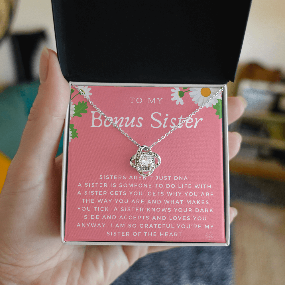 Bonus Sister Gift | Sister in Law Gift, Best Friend Necklace, Roommate, Step Sister, Christian, Birthday 25th, 16th, 30th, Christmas 1104bKA