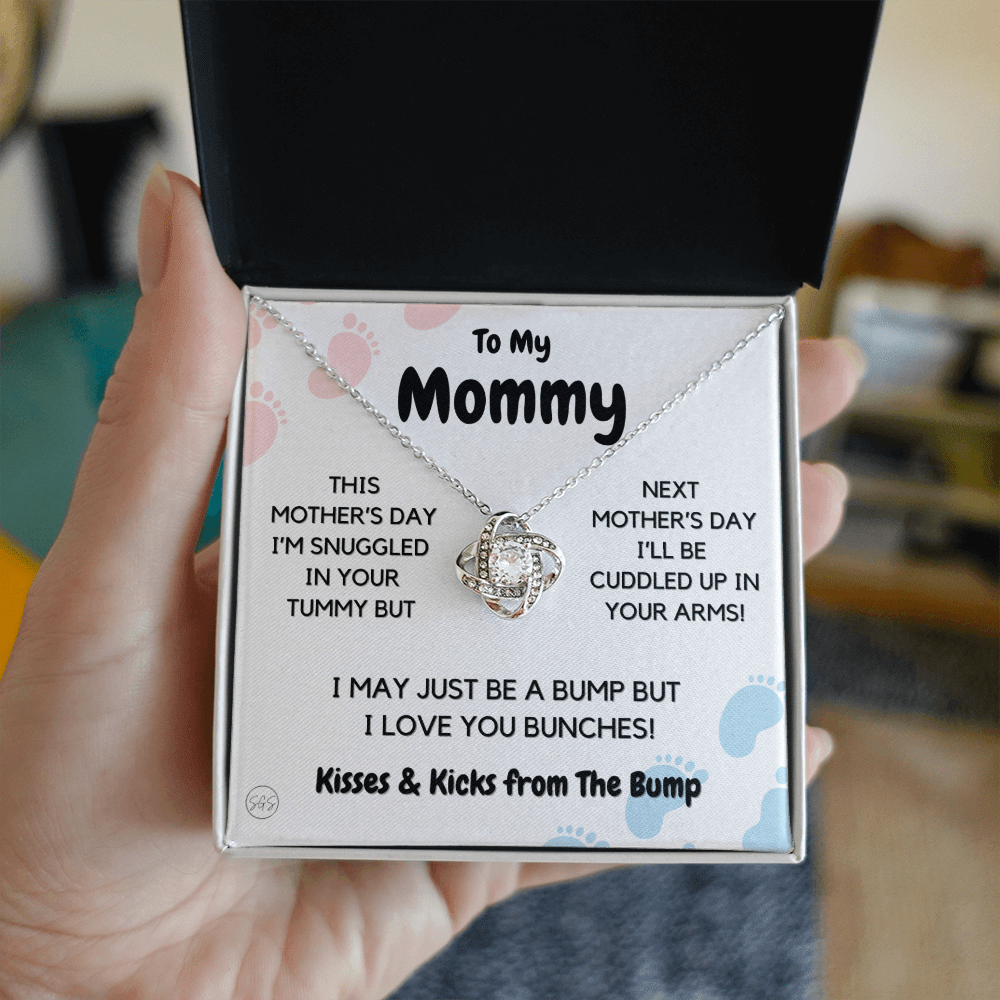 Baby to Mom Gift | Mother's Day Present from the Baby Bump, Mommy To Be Necklace, Gift for Expecting Mom From Baby Boy or Girl, New Mom MD1K