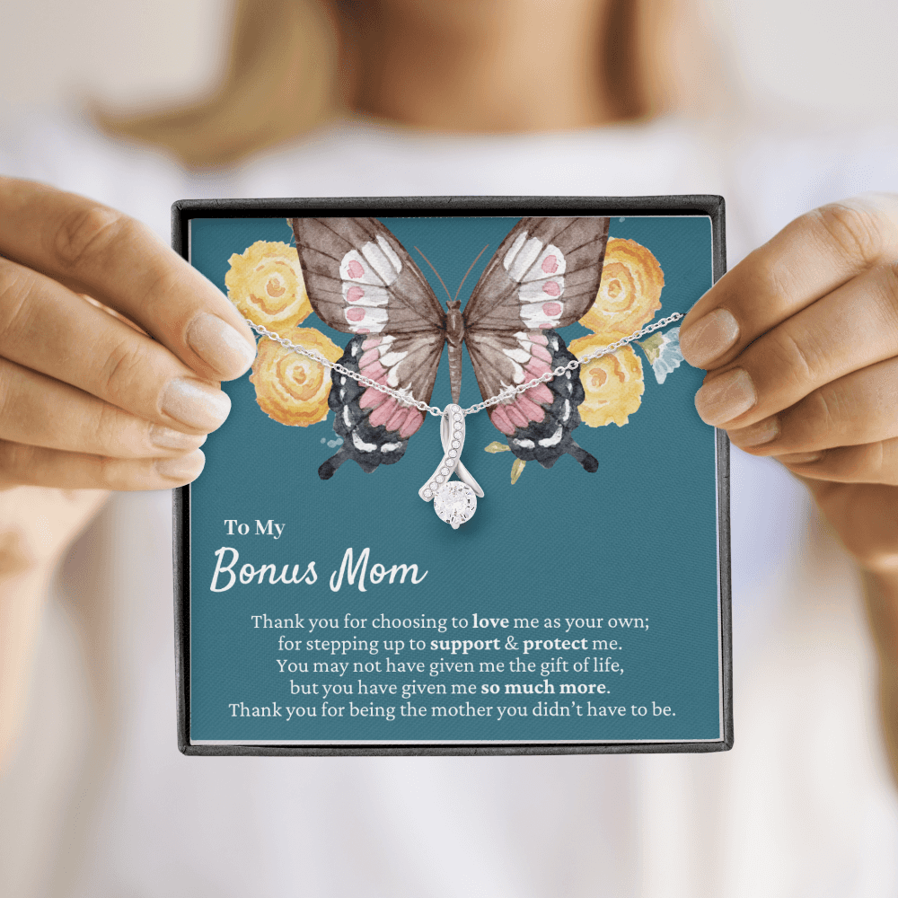 Bonus Mom Gift | Mother's Day Present, Butterfly Necklace, Stepped Up Mom, Meaningful Stepmom Gift, Unbiological Mom Gift, Birthday Idea