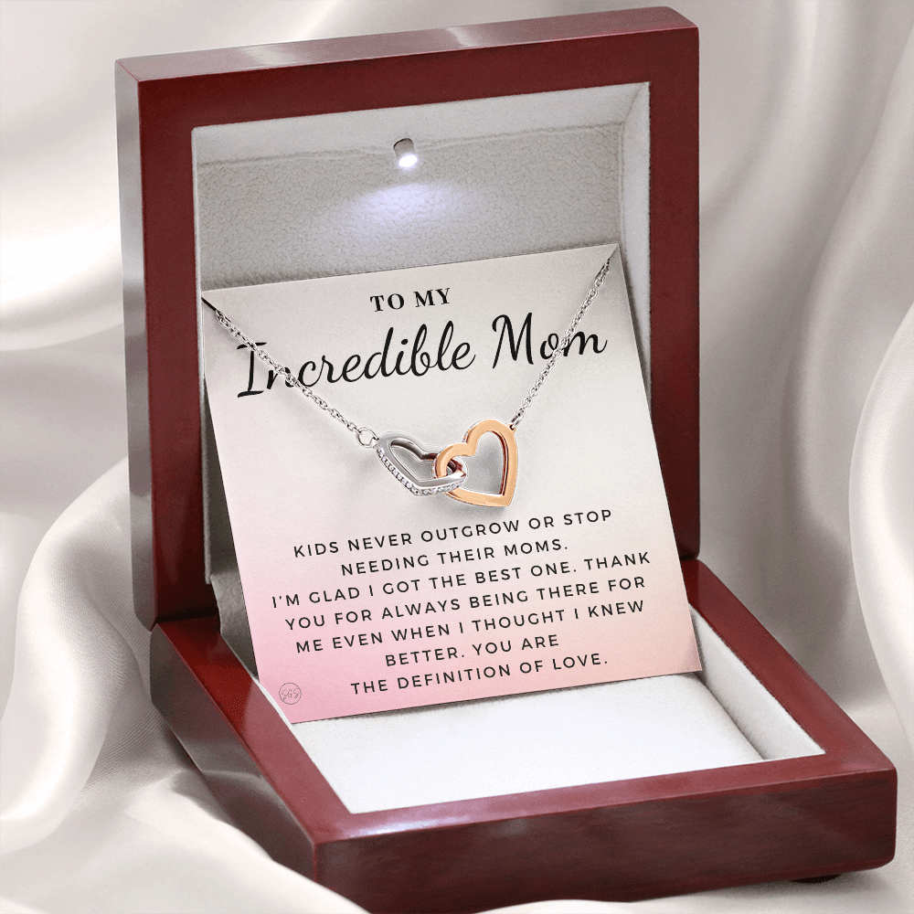 For An Incredible Mom | Gift for Mom, Christmas Gift, Mother's Day Necklace, From Daughter, Gift for New Mom, Pregnant Sister Gift 1112bHA