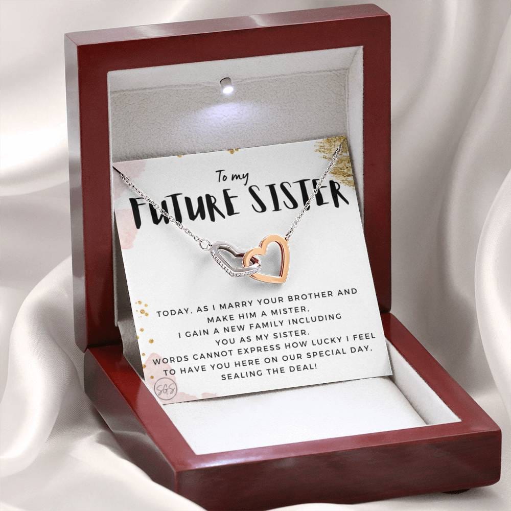 To My Future Sister | Stuff Gina Says, Thank You Gift from the Bride, Sister of the Groom, Wedding, Rehearsal Dinner, Necklace, Cute Minimalist Jewelry 0624I