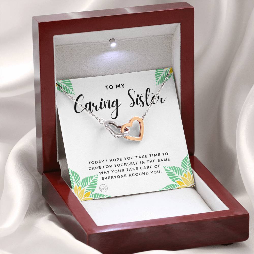 Caring Sister 0706L Hearts Necklace