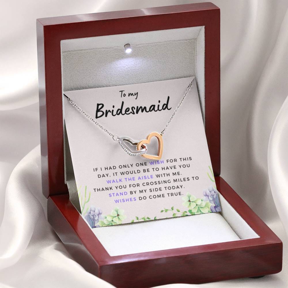 BridesmaidWishesDoComeTrue Hearts Necklace