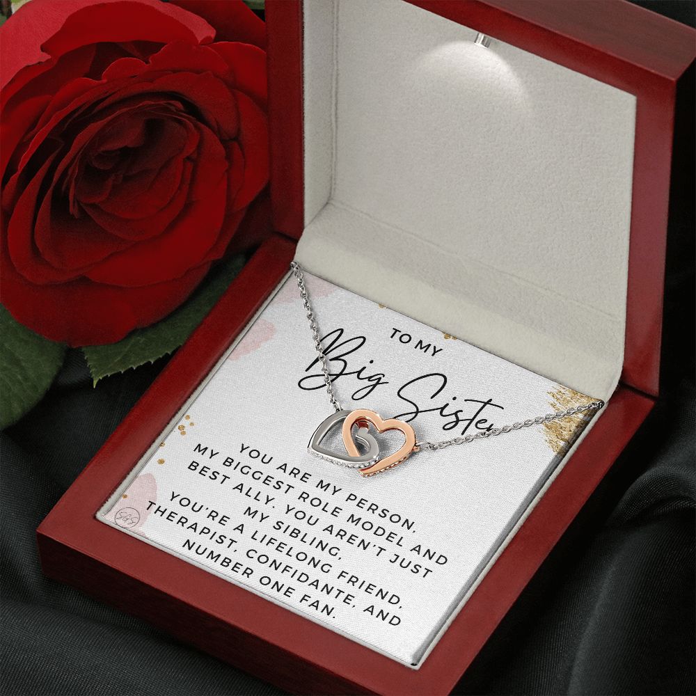 Big Sister Gift | Necklace for Older Sister, Christmas Idea, Birthday Present from Younger Sister, Best Big Sis, Heartfelt & Cute 1111cHA
