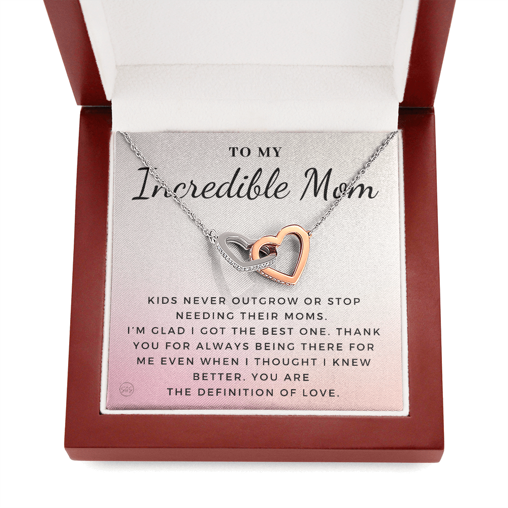For An Incredible Mom | Gift for Mom, Christmas Gift, Mother's Day Necklace, From Daughter, Gift for New Mom, Pregnant Sister Gift 1112bHA