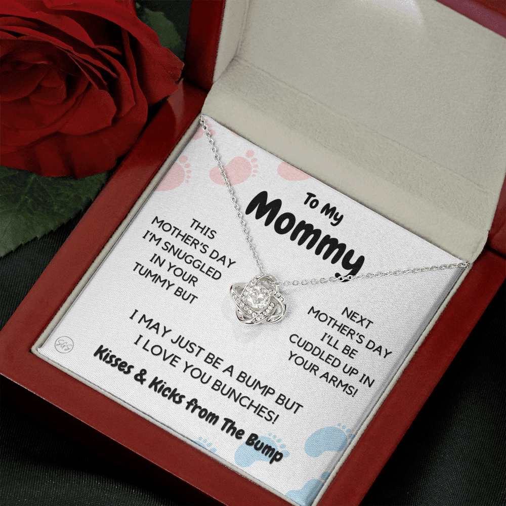 Baby to Mom Gift | Mother's Day Present from the Baby Bump, Mommy To Be Necklace, Gift for Expecting Mom From Baby Boy or Girl, New Mom MD1K