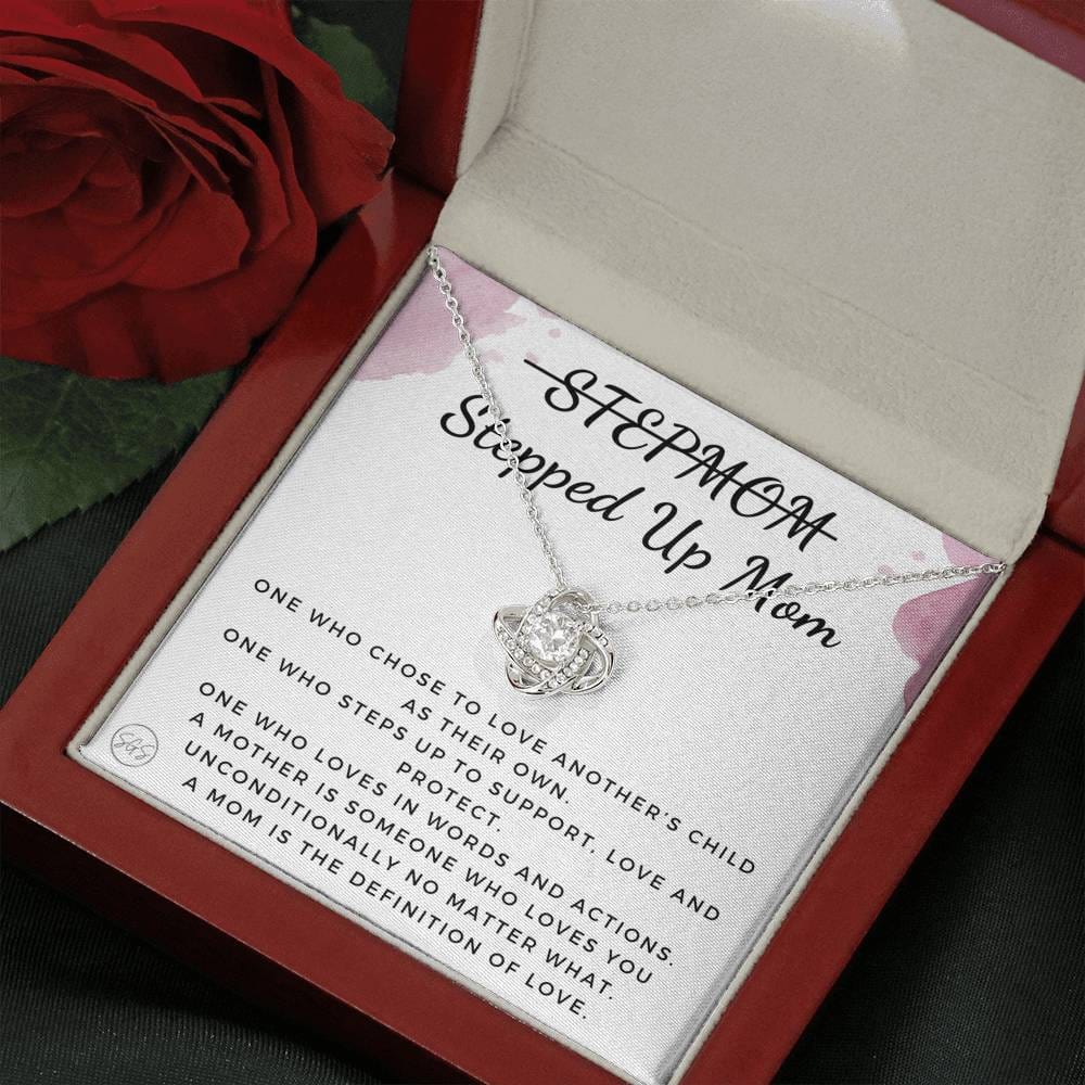 Stepped Up Mom | Stuff Gina Says, Gift for Stepmom, Bonus Mom, Foster, Adopted Mother, Grandma, Second Mama, From Step Daughter Son, Christmas Birthday 1026f