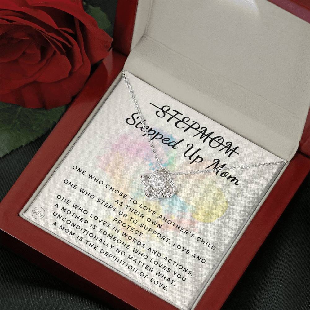Stepped Up Mom | Stuff Gina Says, Gift for Stepmom, Bonus Mom, Foster, Adopted Mother, Grandma, Second Mama, From Step Daughter Son, Christmas Birthday 1026e