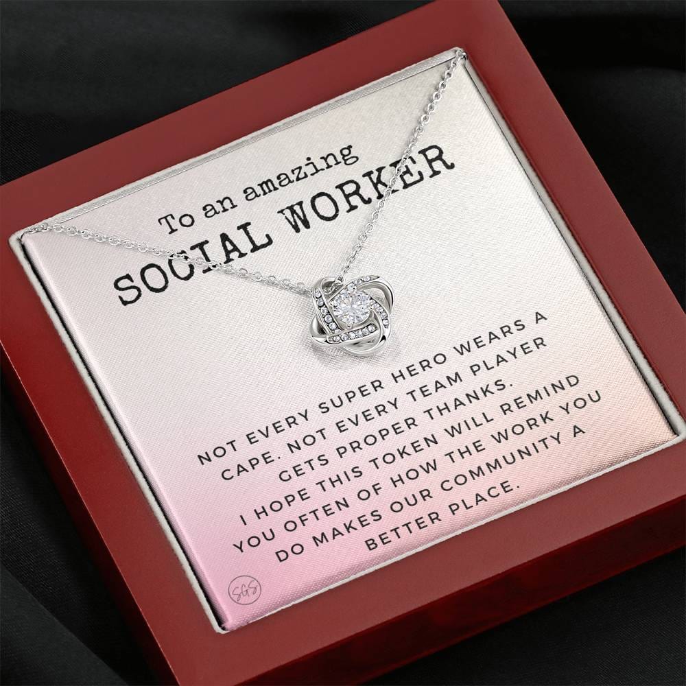 0922g social worker.png Necklace Love Knot