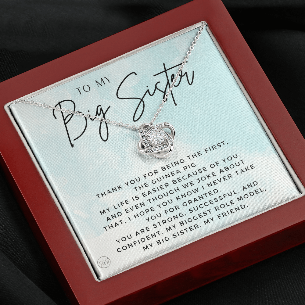 Big Sister Gift| Necklace for Older Sister, Christmas Idea, Birthday Present from Younger Sister, Best Big Sis, Heartfelt & Cute 1111iKA