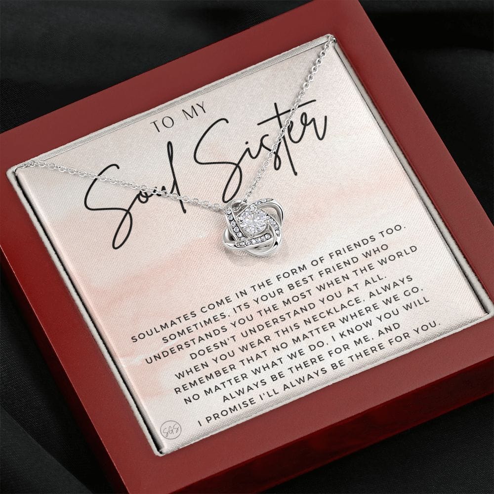 Best Friend Gift | Soul Sister, BFF Necklace, Unbiological Sister, Christmas Gift for Her, Small Long Distance Gifts, Female Best Friend 4