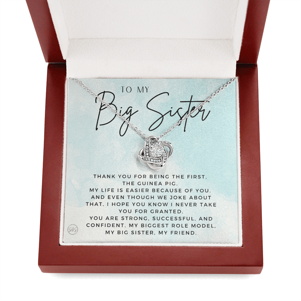 Big Sister Gift| Necklace for Older Sister, Christmas Idea, Birthday Present from Younger Sister, Best Big Sis, Heartfelt & Cute 1111iKA