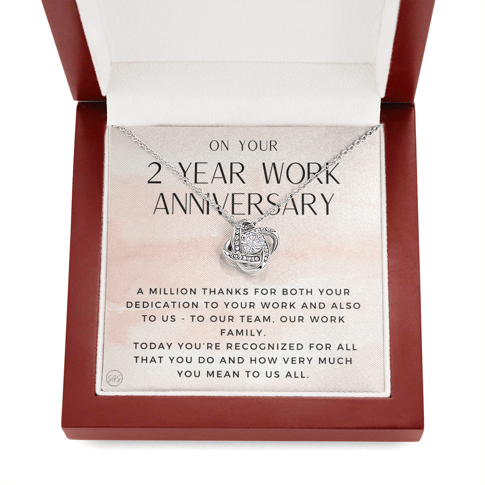 2 Year Work Anniv. Gift - Thank You Gift from Boss, Two Yr Job Anniversary, Employee Appreciation, Co-Worker, Congrats, Years of Service