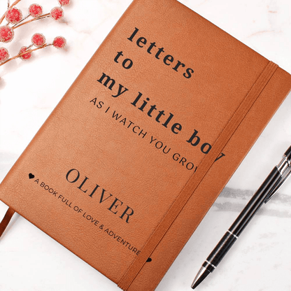 Letters To My Little Boy As I Watch You Grow - Personalized Journal, Baby or Memory Book