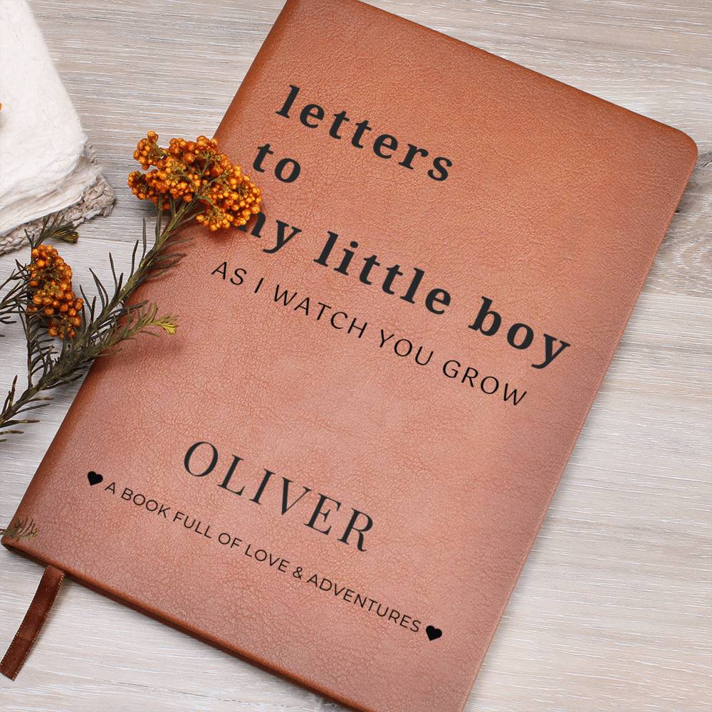 Custom Journal | Letters To My Little Boy As I Watch You Grow - Personalized Journal, Baby or Memory Book