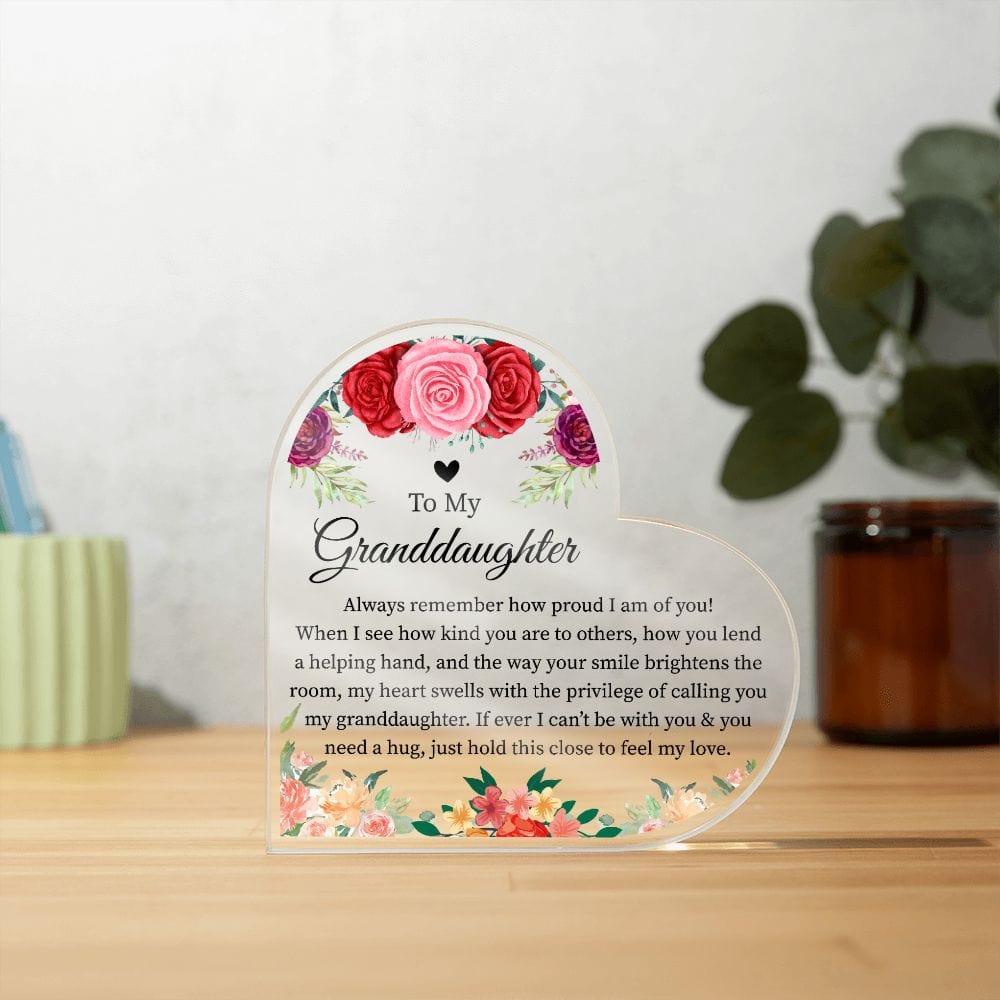 Granddaughter Gift | From Grandma, Plaque & Sign, Heartfelt Present from Grandparents, 21st Birthday, Graduation, Teen Girl, Confirmation