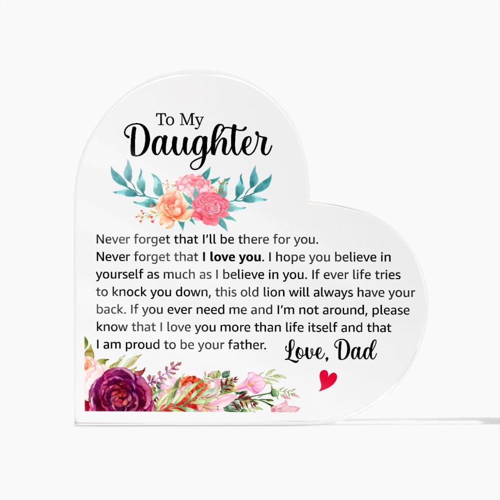 Daughter - Proud of you - Plaque & Sign | Gift for Daughter from Dad, Proud to be Your Father, Graduation Gift, Birthday, This Old Lion