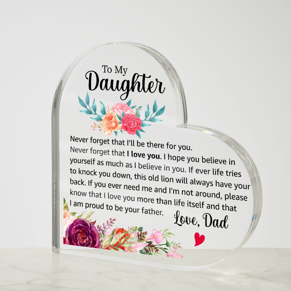 Daughter - Proud of you - Plaque & Sign | Gift for Daughter from Dad, Proud to be Your Father, Graduation Gift, Birthday, This Old Lion