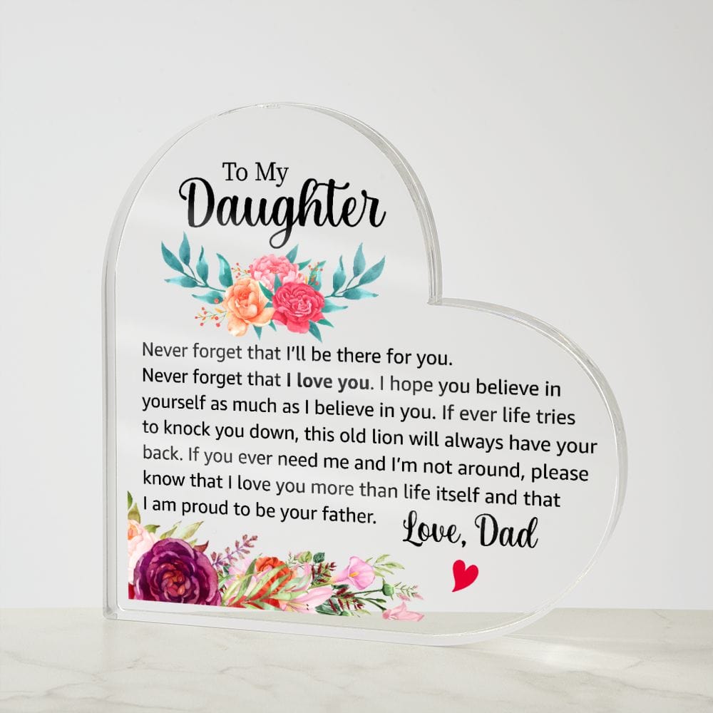 Daughter - Proud of you - Plaque & Sign | Gift for Daughter from Dad, Proud to be Your Father, Graduation Gift, Birthday, This Old Lion