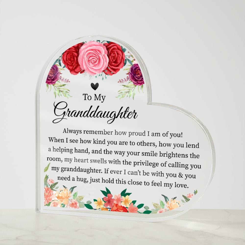 Granddaughter Gift | From Grandma, Plaque & Sign, Heartfelt Present from Grandparents, 21st Birthday, Graduation, Teen Girl, Confirmation