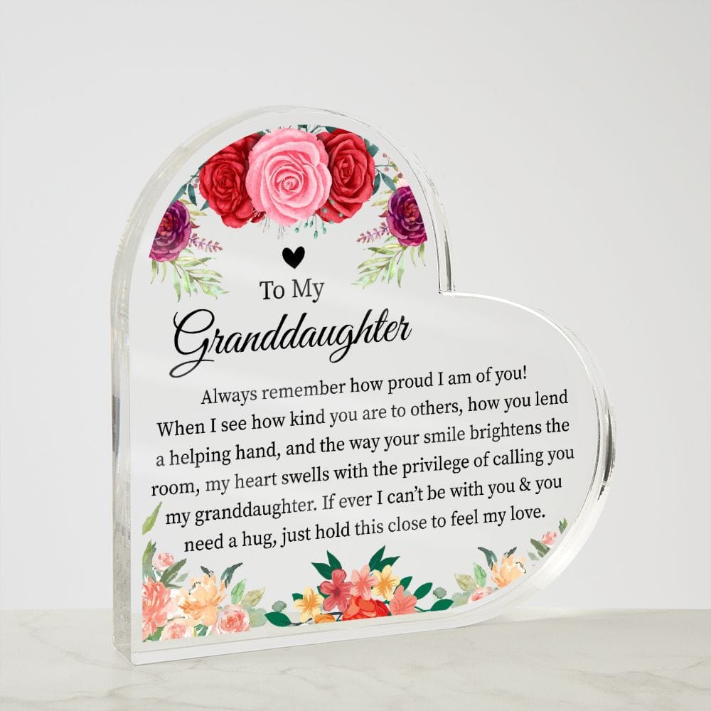 Granddaughter Gift | From Grandma, Plaque & Sign, Heartfelt Present from Grandparents, 21st Birthday, Graduation, Teen Girl, Confirmation