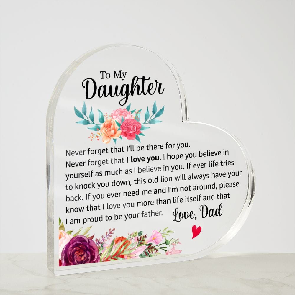 Daughter - Proud of you - Plaque & Sign | Gift for Daughter from Dad, Proud to be Your Father, Graduation Gift, Birthday, This Old Lion