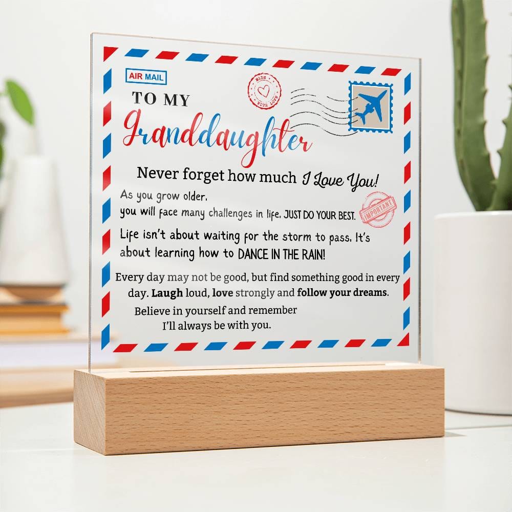 Granddaughter Gift | From Grandma, Heartfelt Present from Grandparents, 21st Birthday, Graduation, Teen Girl, Confirmation, Acrylic Plaque