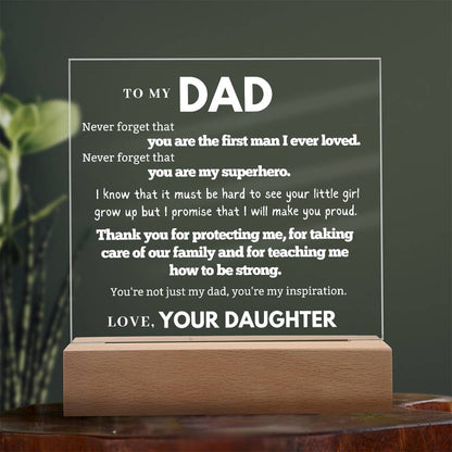 Gift for Dad - You Are My Superhero - Love, Your Daughter