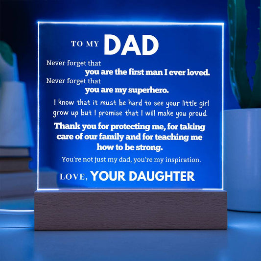 Gift for Dad - You Are My Superhero - Love, Your Daughter