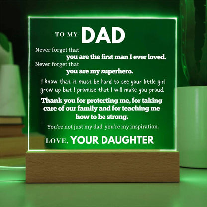 Gift for Dad - You Are My Superhero - Love, Your Daughter