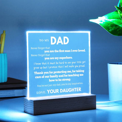 Gift for Dad - You Are My Superhero - Love, Your Daughter