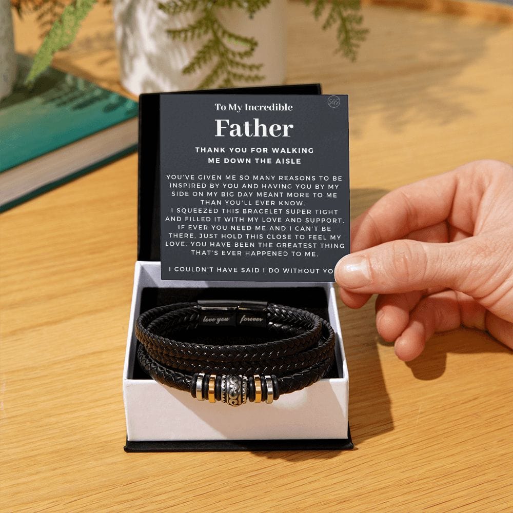 Father of the Bride Gift from Daughter | Gift from the Bride, Wedding Day Gift for Dad, Walk Down the Aisle, Thank You, Bracelet n3